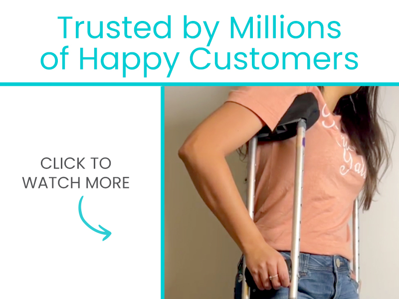 Vive Premium Crutch Pads & Hand Grips - Comfortable, Breathable, Machine Washable Padding - Moisture Wicking & Odor Reducing Pillow Accessory Covers for Adult & Youth Walking Crutches