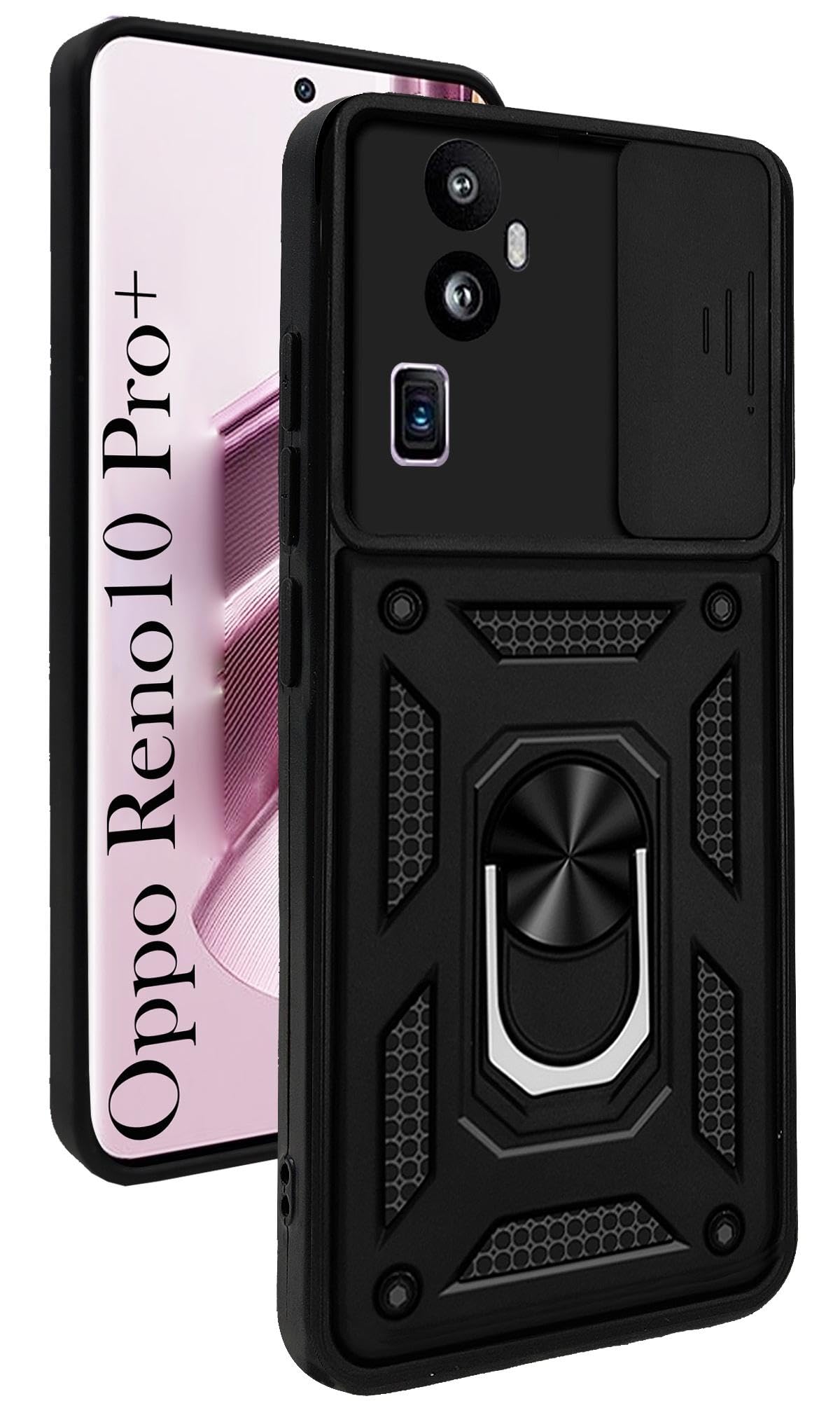 Jkobi Back Cover Case for Oppo Reno 10 Pro Plus (Hybrid Dual Armor Polycarbonate | Carbon Black) (B0CW65HG6V) Amazon Price History, Amazon Price Tracker