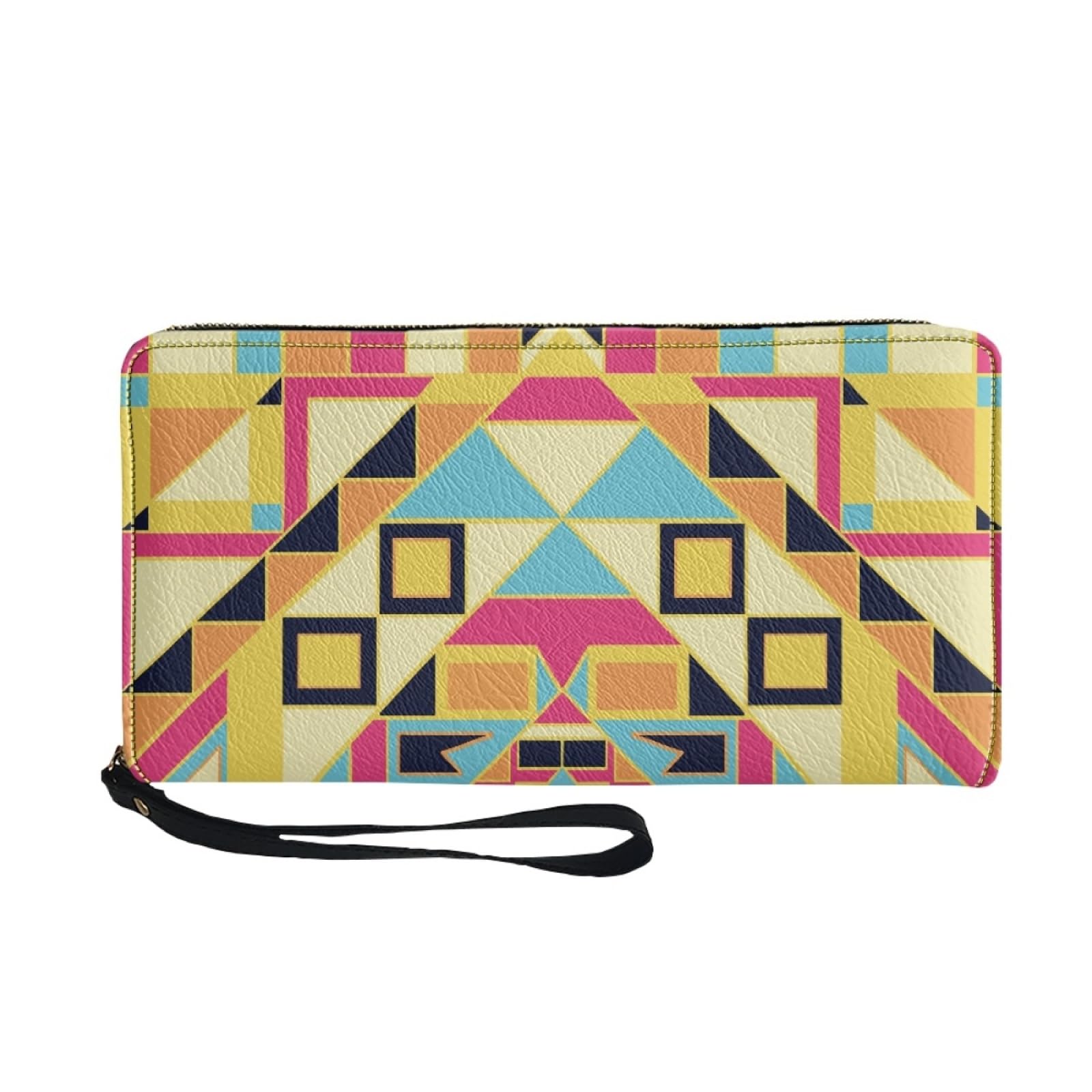 Monedero Mujer Geometría Amarilla Tarjetero Mujer Monederos Billetera Bolso Carteira Multiple Slots Compartments Cartera Hombre Wallet with Zipper Carteras Grande 11x20cm/3 Pieza
