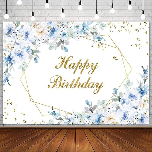 Sendy Telón de fondo de feliz cumpleaños de 7 x 5 pies para decoración de fiesta de cumpleaños de niños, suministros de decoración de fiesta de