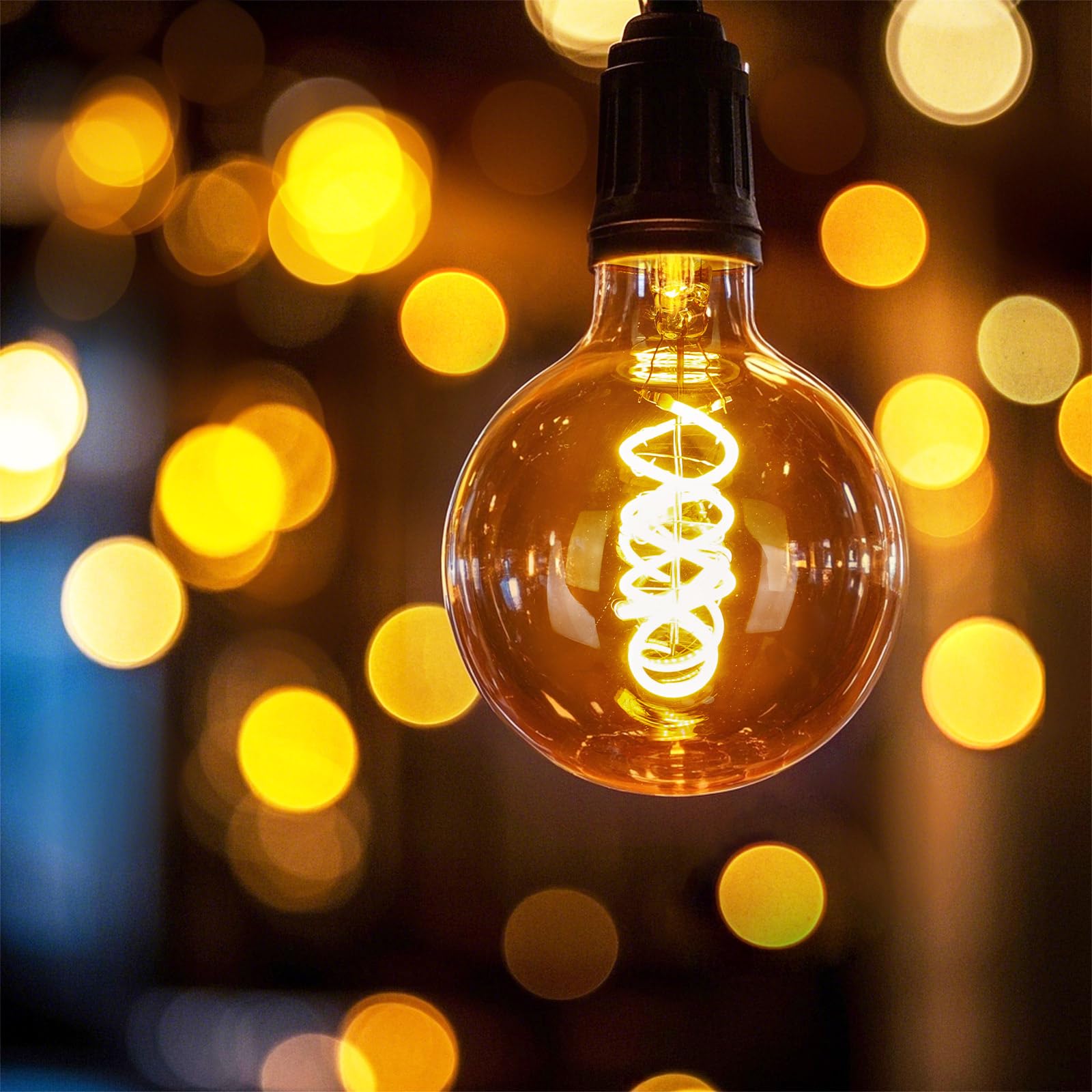Edison Vintage Glühbirne, E27 LED dimmbar Lampe warmweiß 2700K ersetzt 40 Watt Glühbirne E27 LED Leuchtmittel für Retro Beleuchtung 3 Stück. (Packung mit 2)