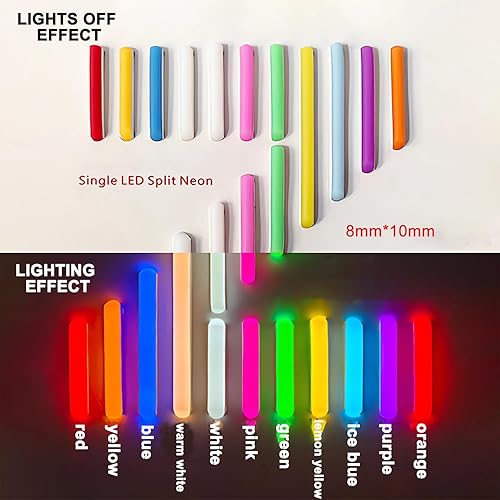 Miniatura 4 de Cubierta de tira de luz LED flexible de neón separada, 16.4 pies, 0.315 in, sin desgaste, cubierta de difusor de silicona flexible con 2 cortadores