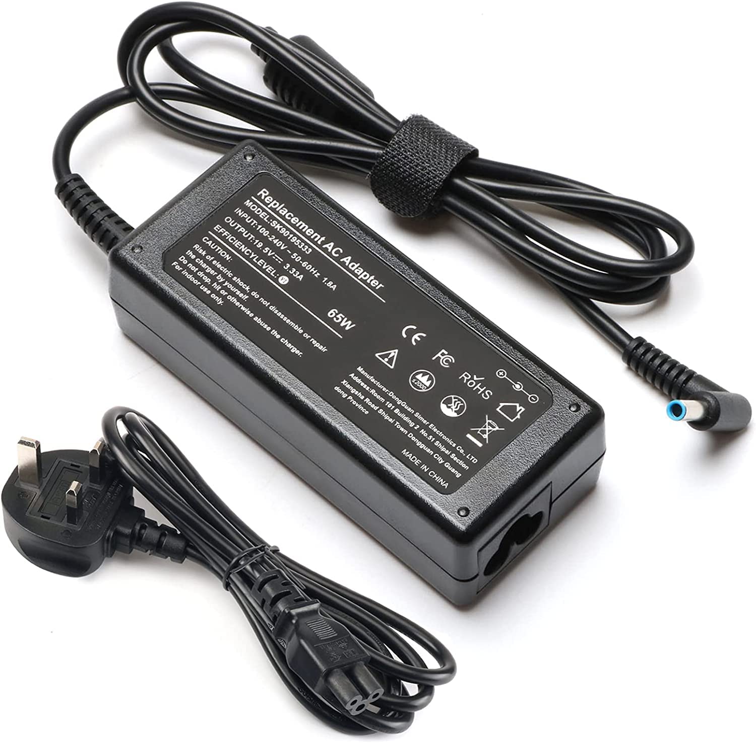 65W Charger Compatible with HP Envy X360 13 15,Pavilion x360 14 15 17 15-dy2xxx 15-dy5033dx 15-dy5073dx 15-dy2073dx 15-f272wm 15-dy2095wm Elitebook 830 G5/840 G3 G4 G5/850 G3 G4 G5 adapter