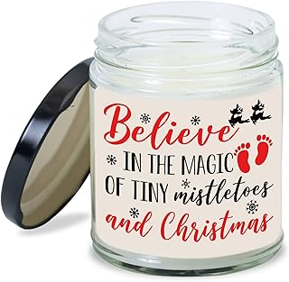 MEDROC NICU Candle Believe Tiny Mistletoes and Christmas Gift for Neonatal Intensive Care Unit Coworker Women Men, Birthday Christmas Gift for NICU Nurse, Nurses Week Gift Home Decoration