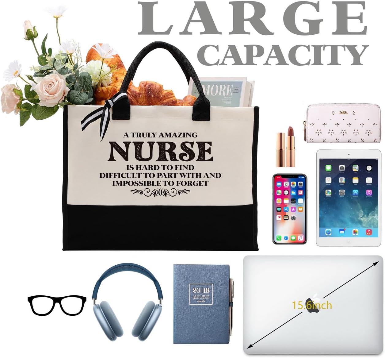 Gkwa Canvas Tote Bag for Gifting, Women Cotton Canvas Bag, Reusable Shopping Bag - Image 6