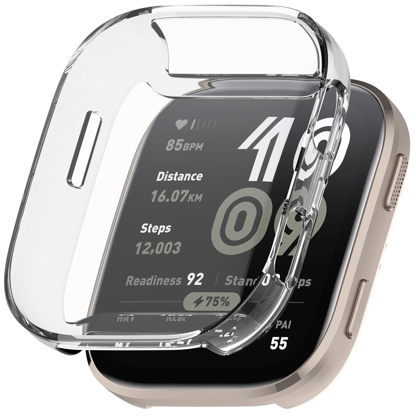 Screen Protector Compatible with Amazfit Bip 6 Smartwatch 46mm Case Soft TPU (Black)