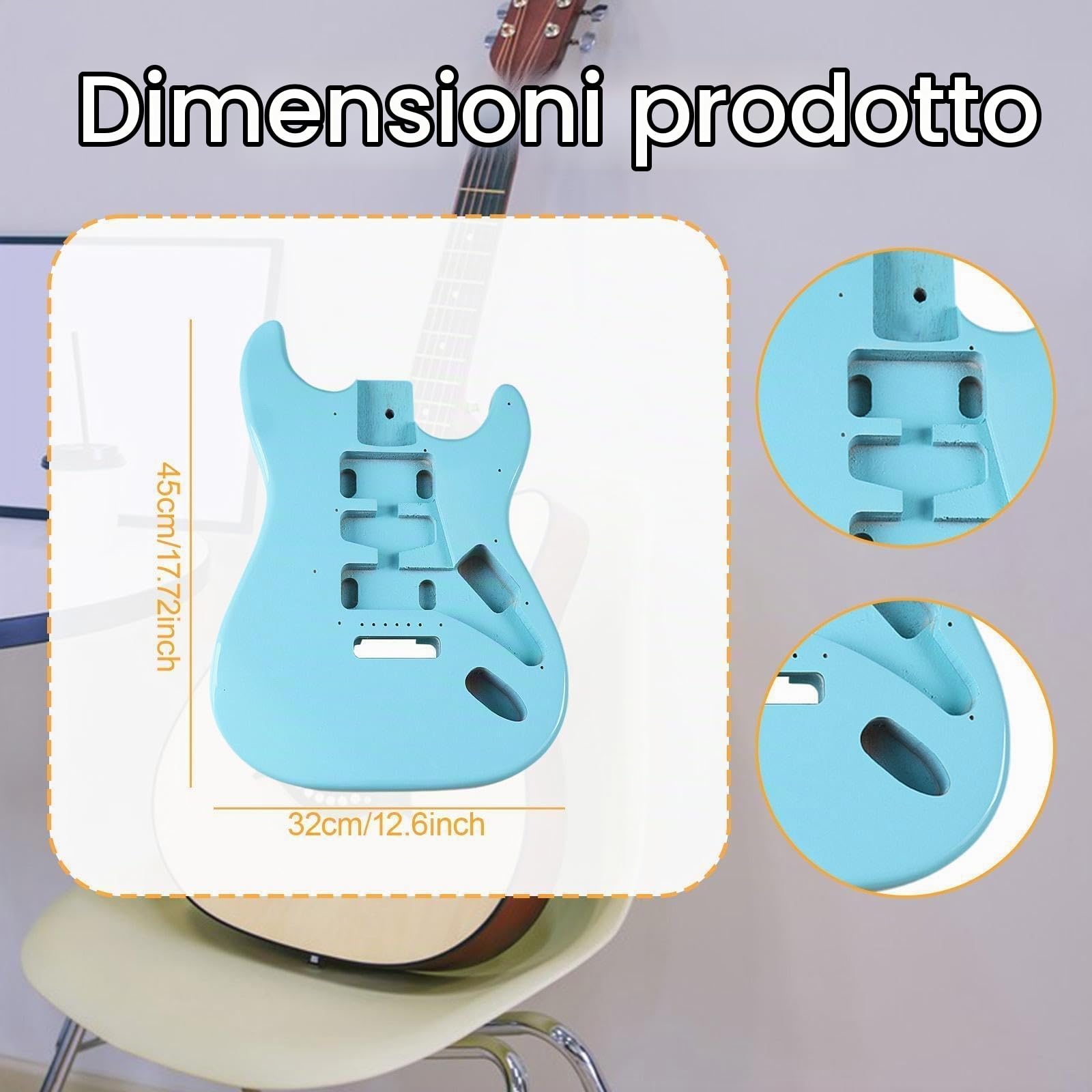 Corpo per Chitarra Elettrica in Legno, Elegante, Leggero, per Appassionati, Modificato, Parte Fai Da Te