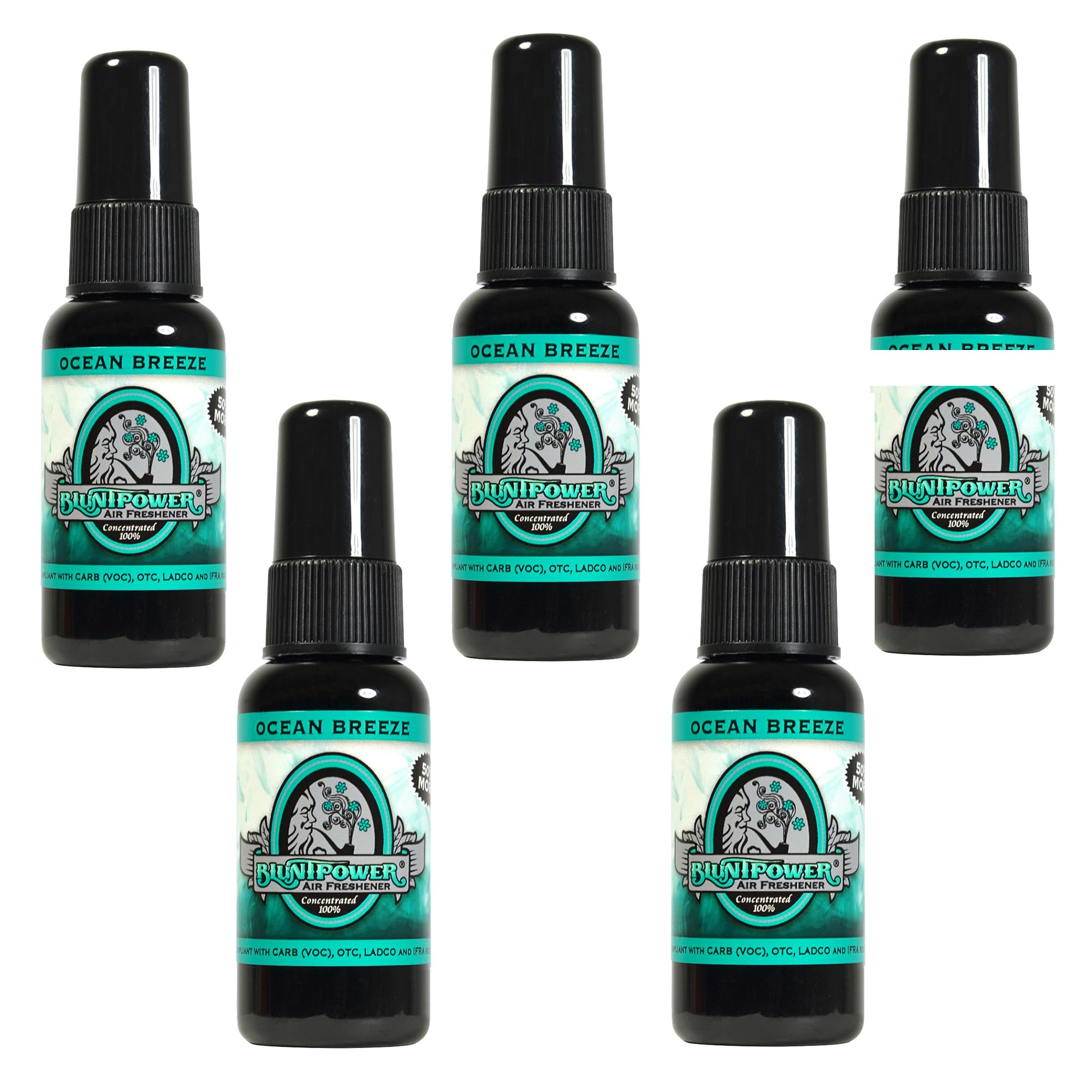 BluntPower (Ocean Breeze, 5 Pack) Concentrated Air Freshener