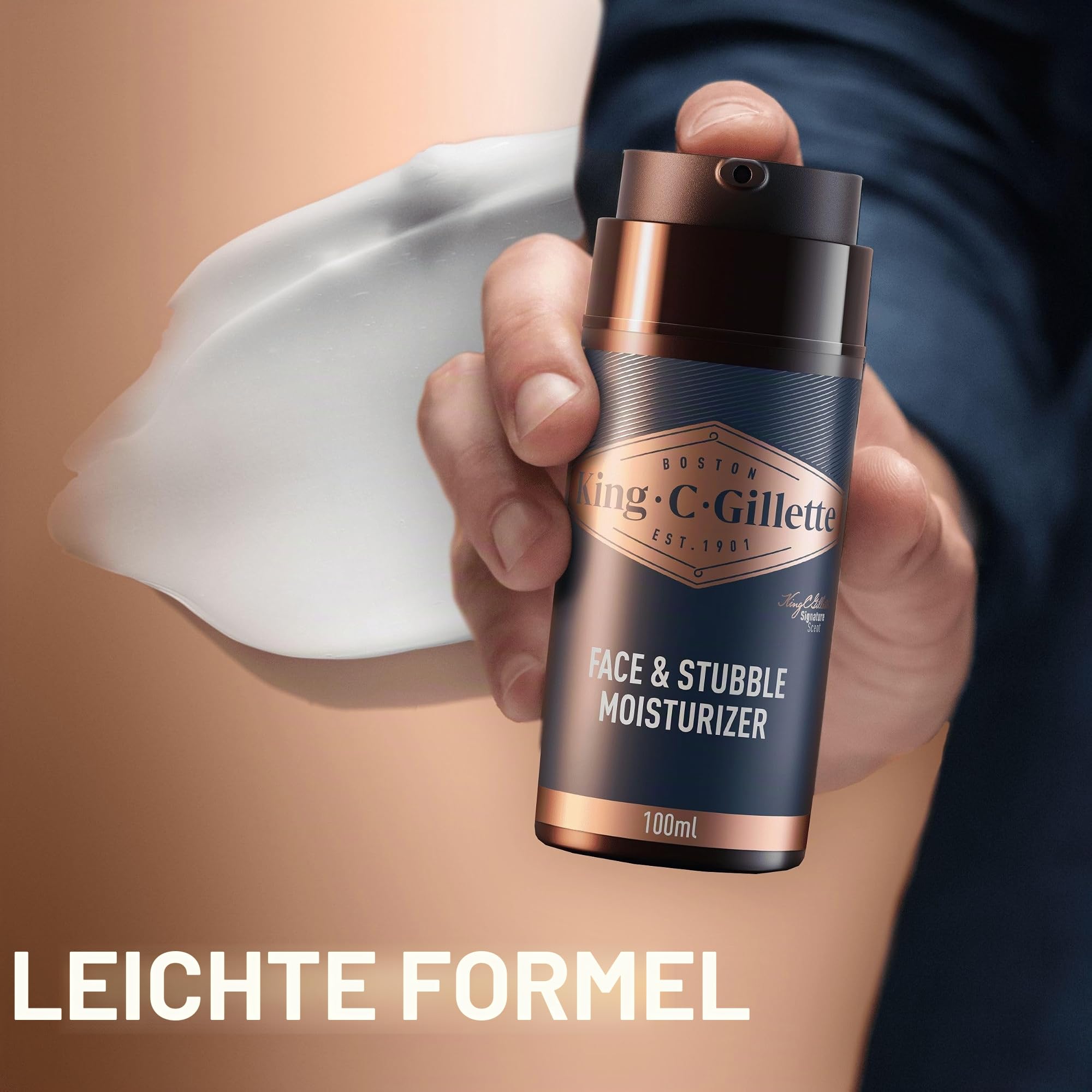 King C. Gillette, Geschenk-Set, perfektes Ritual-Set mit Bart-, Gesichts- und Haarreiniger, 3 in 1, 350 ml und Bartcreme, 100 ml für Barthaare
