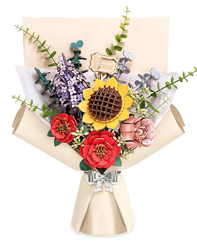 Rowood Wooden Flower Bouquet Building Set Craft Kit 3D Puzzles