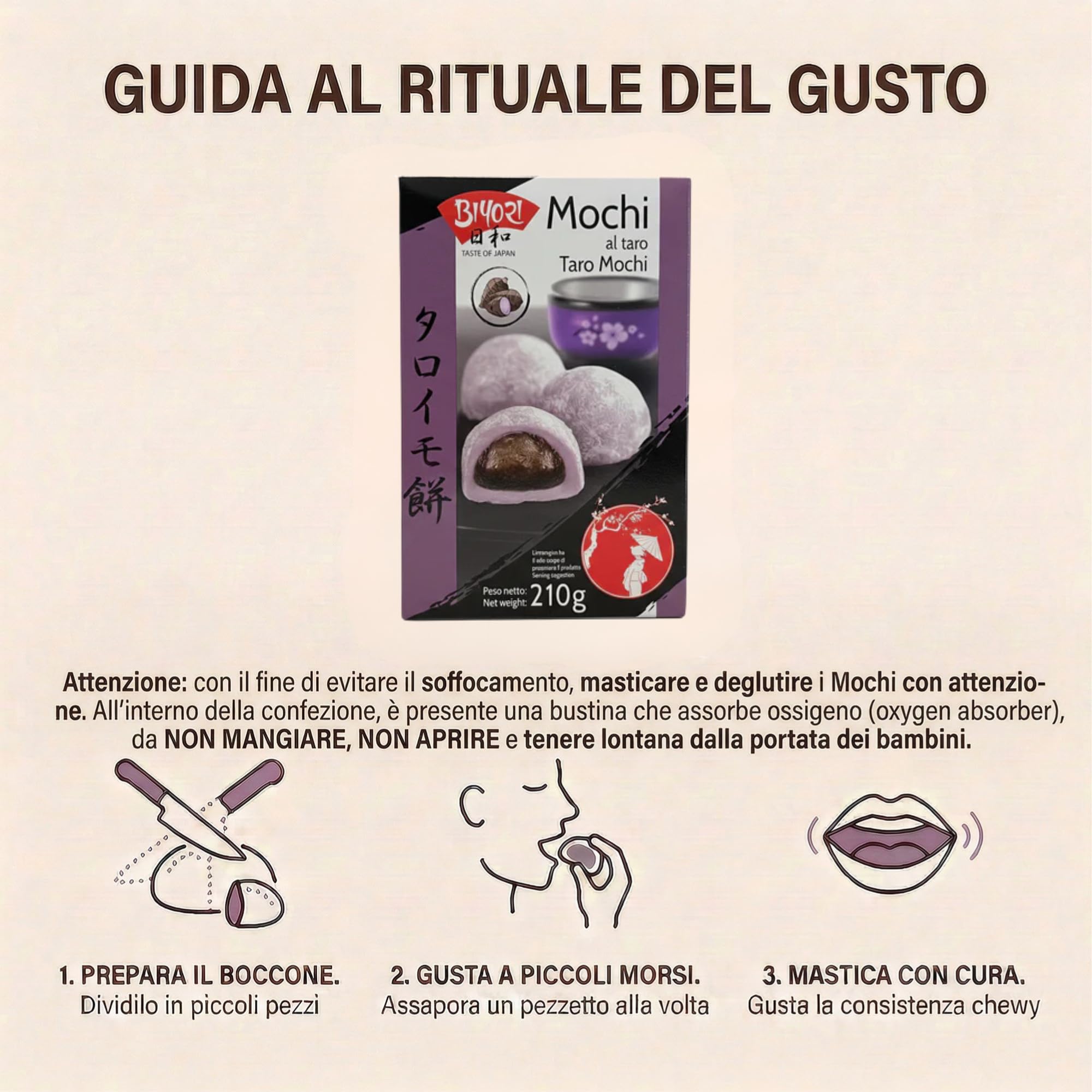 HU TASTE Mochi Biyori 3+1 Box: 3 Confezioni Gusti Taro, Sesamo, Arachidi + 1 Confezione Mix Mochi Assortiti - Snack Dolci Giapponesi e Dolcetti Asiatici, Japanese Food Snack Box e Dolci Giapponesi, 4