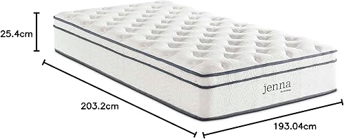 Miniatura 136 de Modway Jenna - Colchón King de muelles interiores (8 pulgadas), Tela, Blanco