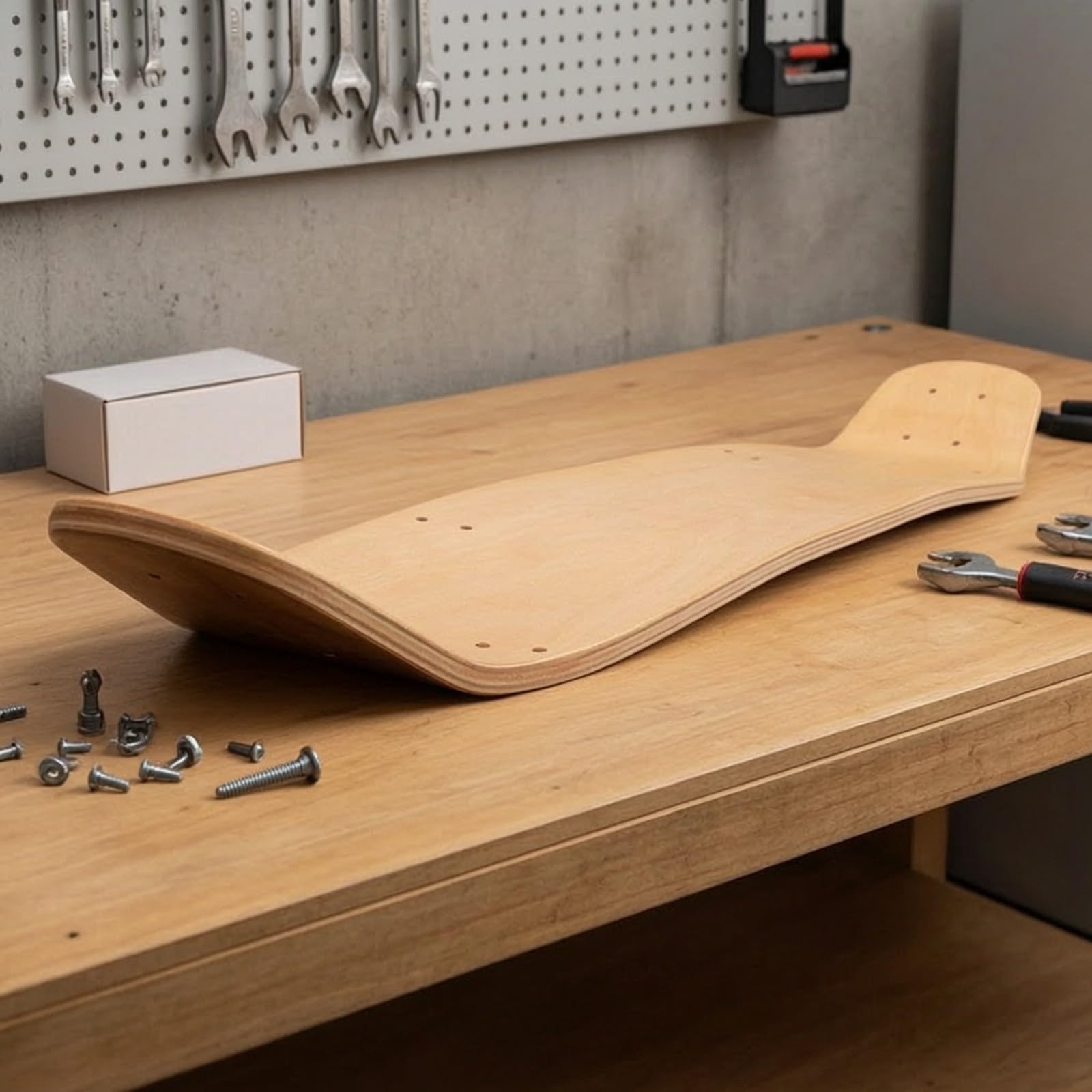 Doppel-Kick Longboard Deck straßentauglich Ahorn Longboard Deck Skateboarddeck für Kurven
