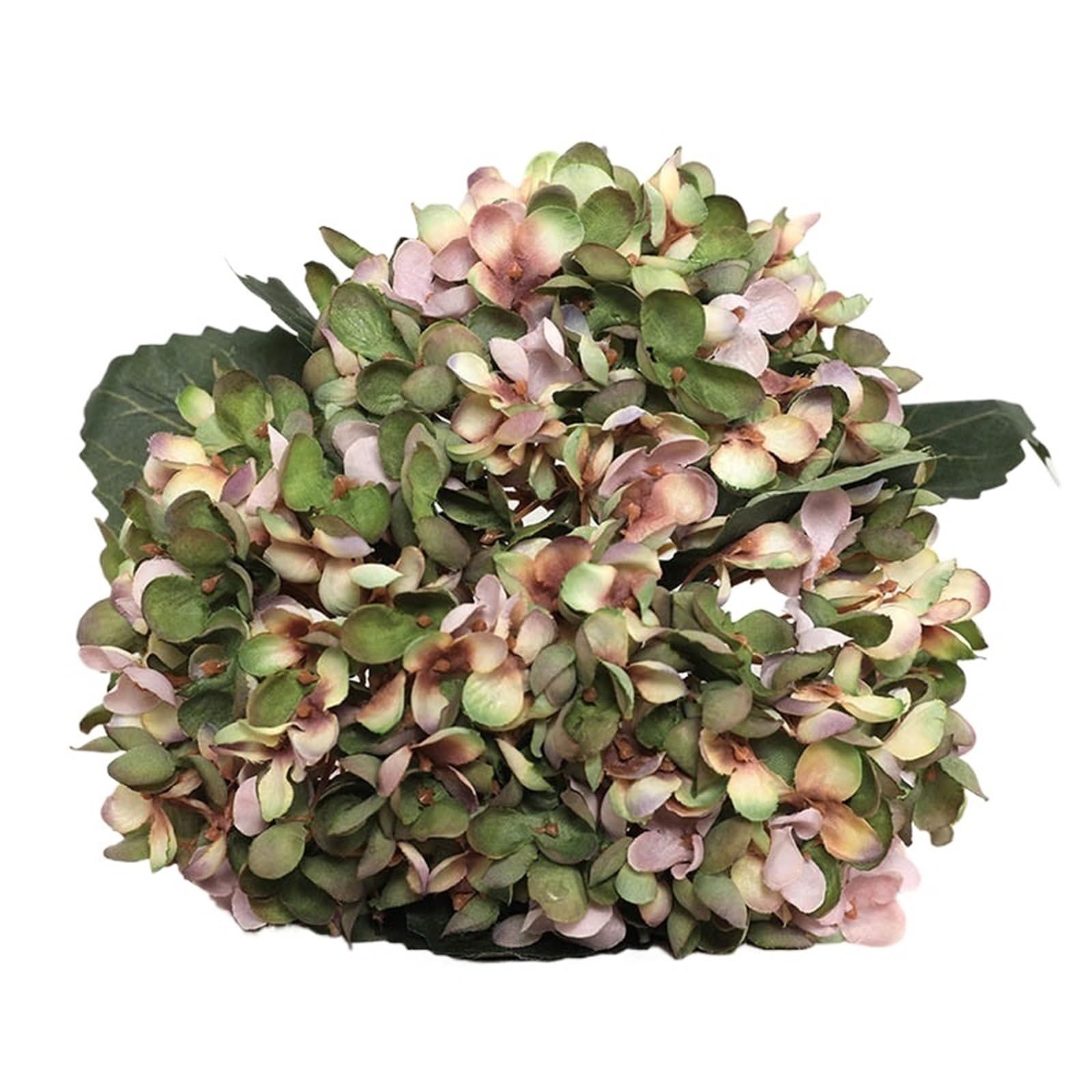 FonHNDG Artificial Flower Branches 3Pcs Hydrangea Autumn Fall Party Fake Flowers Wedding Decoration Mariage Flores Artificiales Vase Decor(Color6)