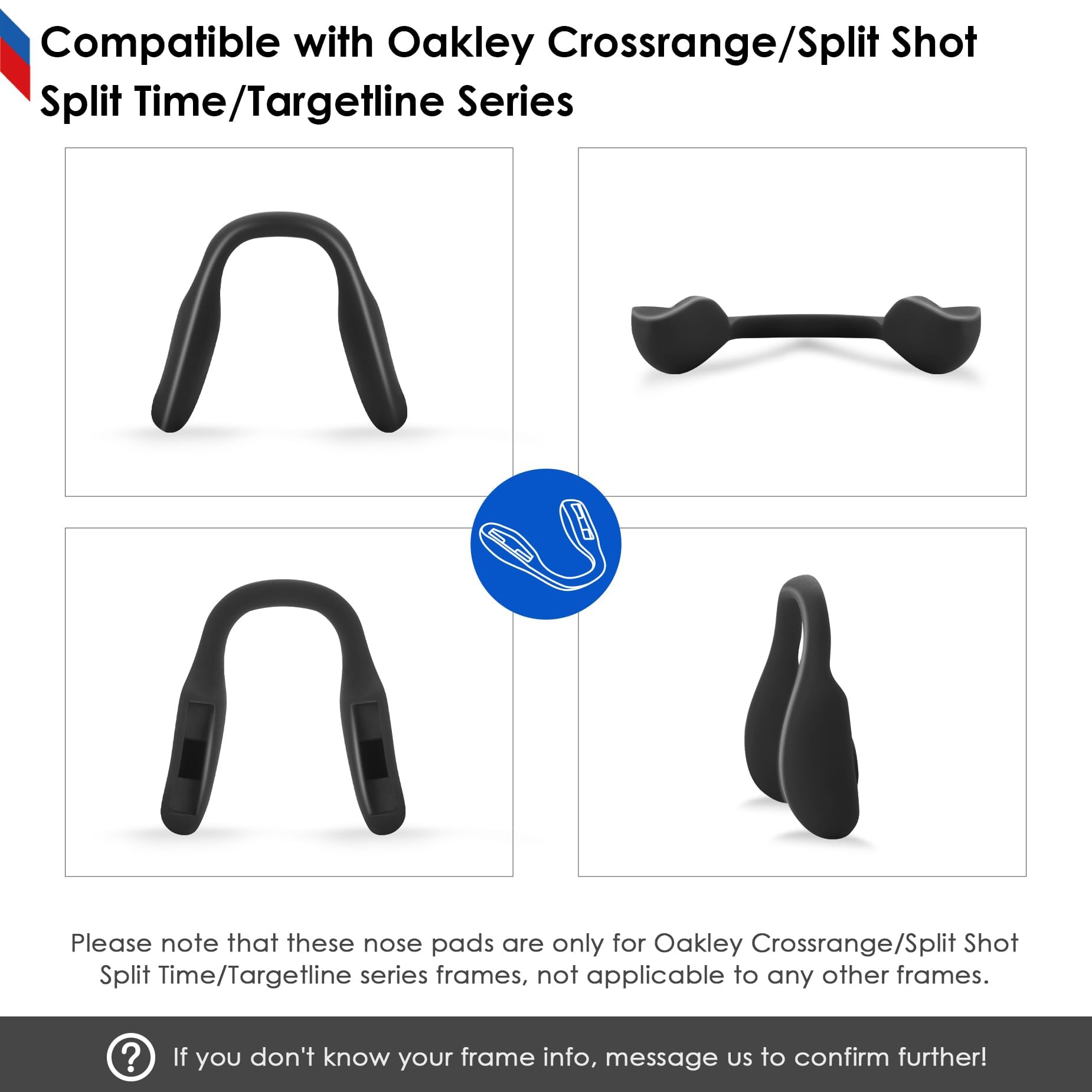BlazerBuck Zamienne noski do okularów przeciwsłonecznych Oakley Crossrange OO9361