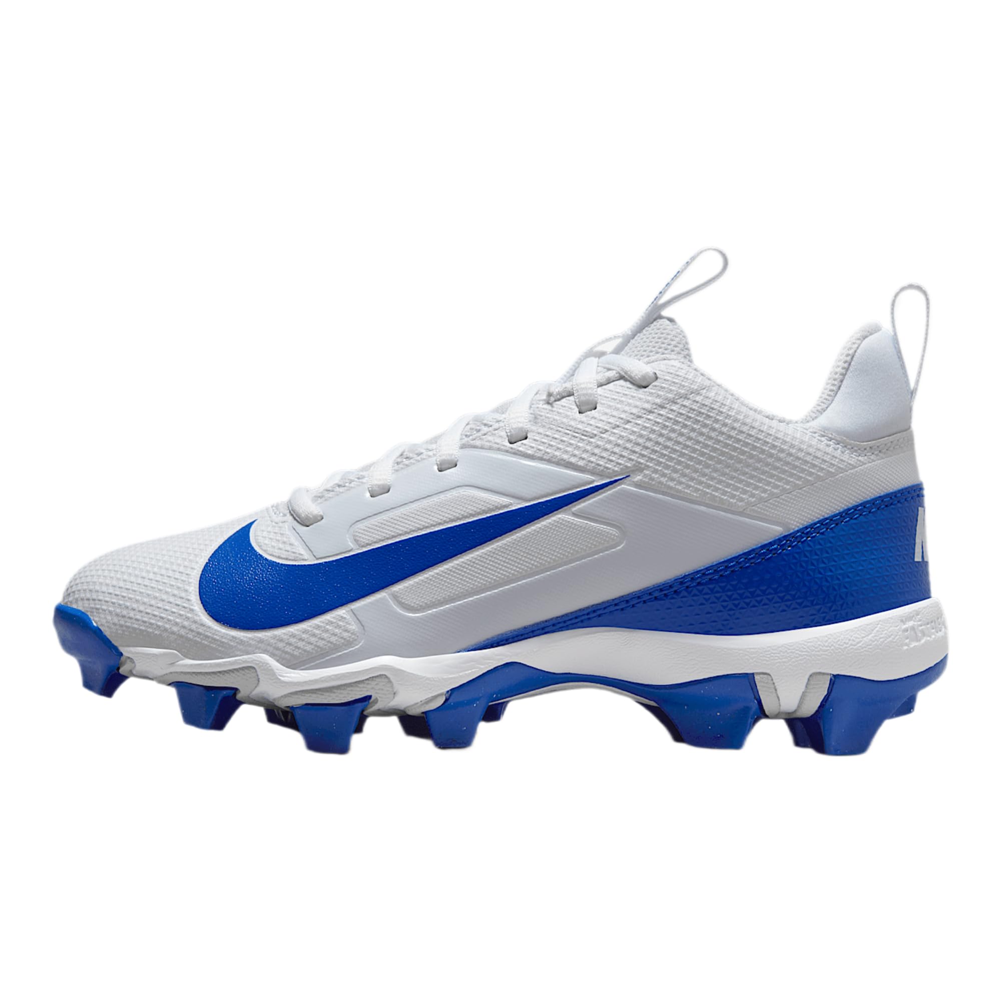 Nike Alpha Menace 4 Shark Big Kids' Football Cleats (FQ4012-103, White/Hyper Royal/Photon Dust/Hyper Royal) Size 12