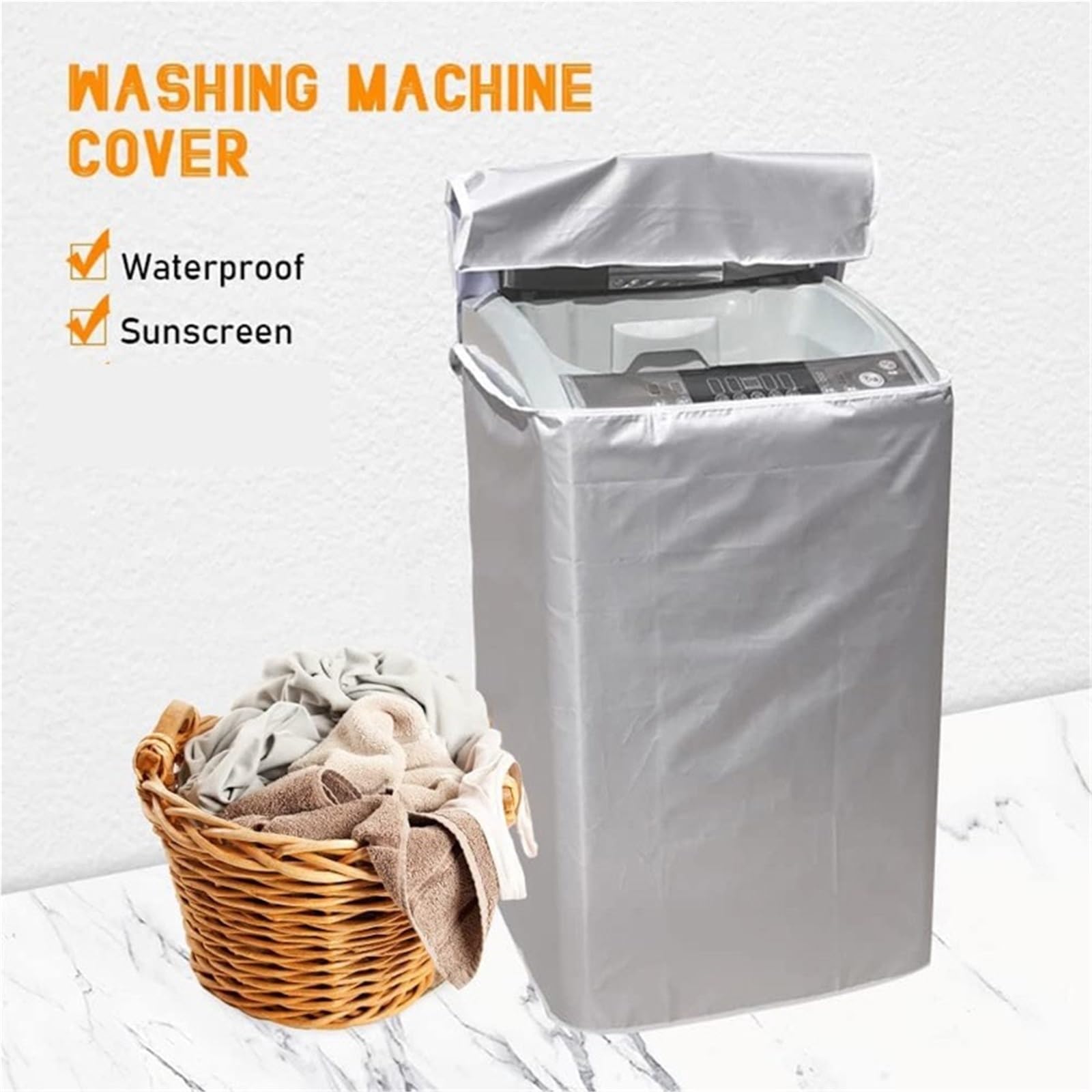 Coperchio Per Lavatrice 2 pezzi di copertura impermeabile for lavatrice, protezione solare, protezione solare, copertura for asciugatrice, copertura protettiva for la casa, bagno Per Lavatrici Domesti
