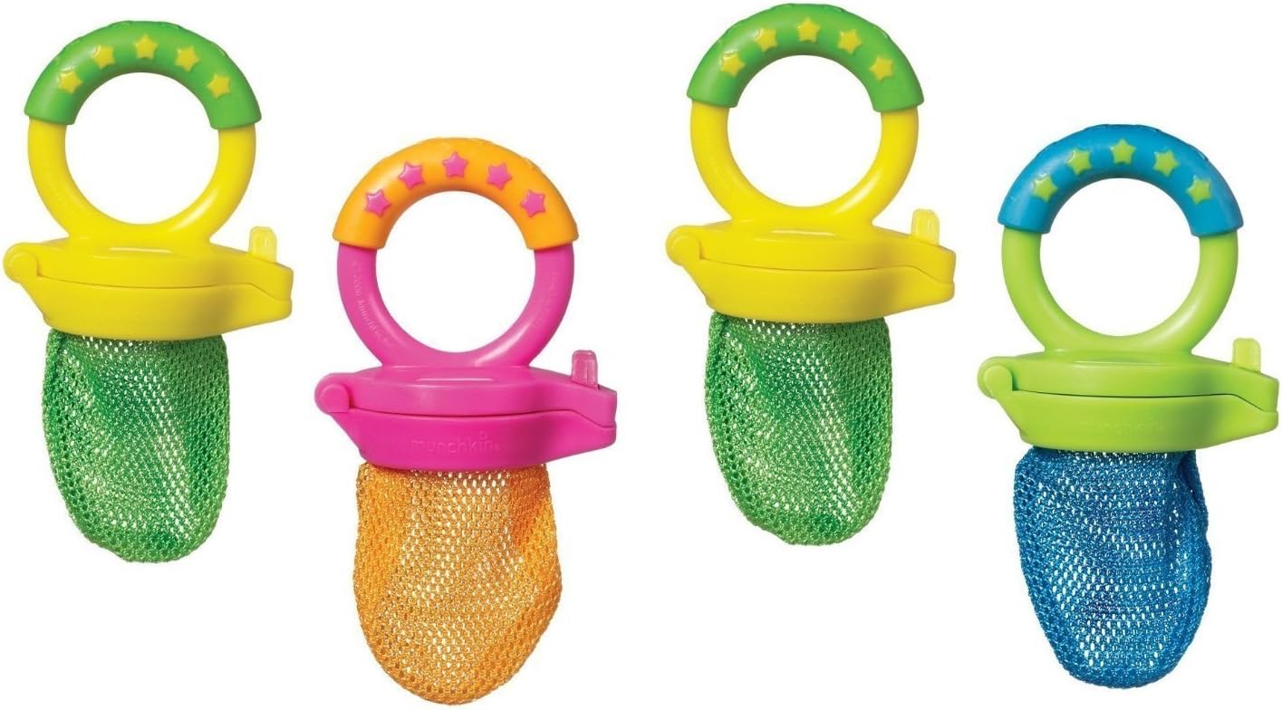 Munchkin 4 Pack Fresh Food Feeder, Colors May Vary,2-packs(4 feeders to one unit)