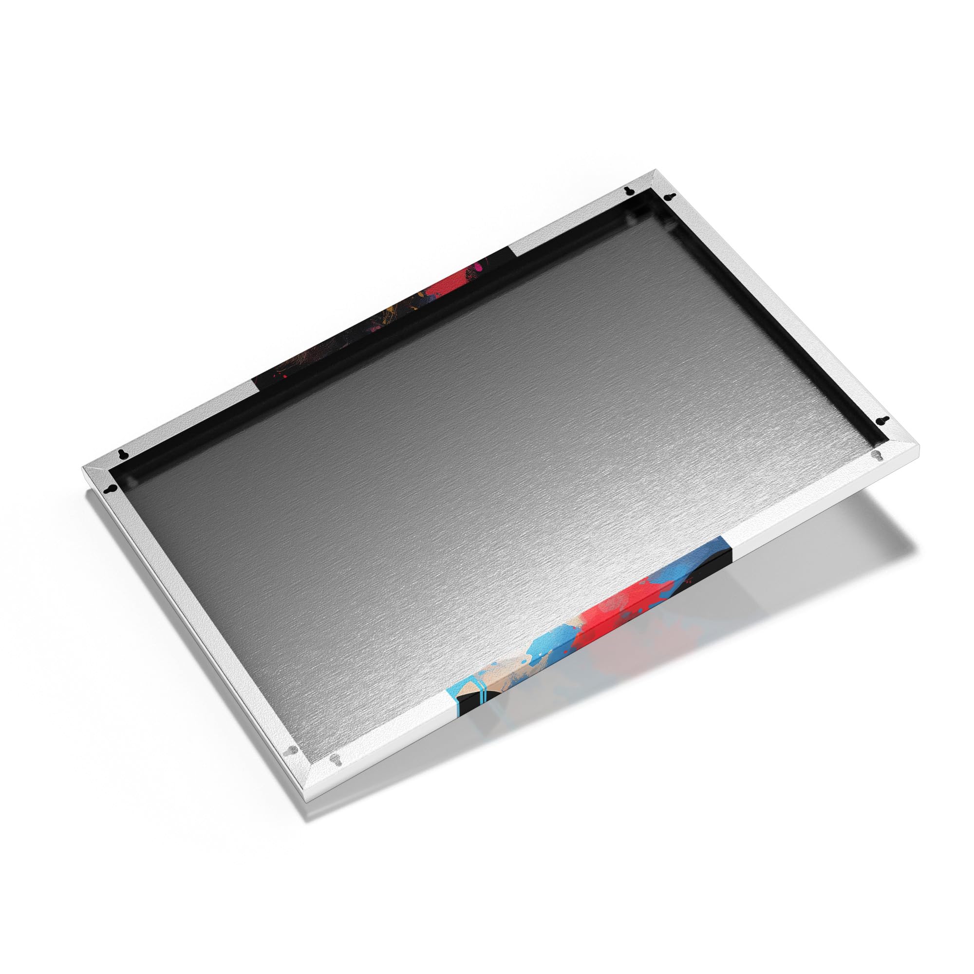 Metalowa tablica magnetyczna, wymiary 60 x 90 cm, motyw "Poezja wizualna", tablica suchościeralna na wszystkie magnesy, tablica magnetyczna do kuchni i biura, designerska tablica do