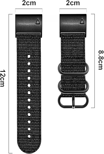 Miniatura 2 de Correa de nailon para Fenix 7S6S5S de 0.787 pulgadas para mujeres y hombres, correa de repuesto tejida transpirable compatible con Garmin Fenix 6S