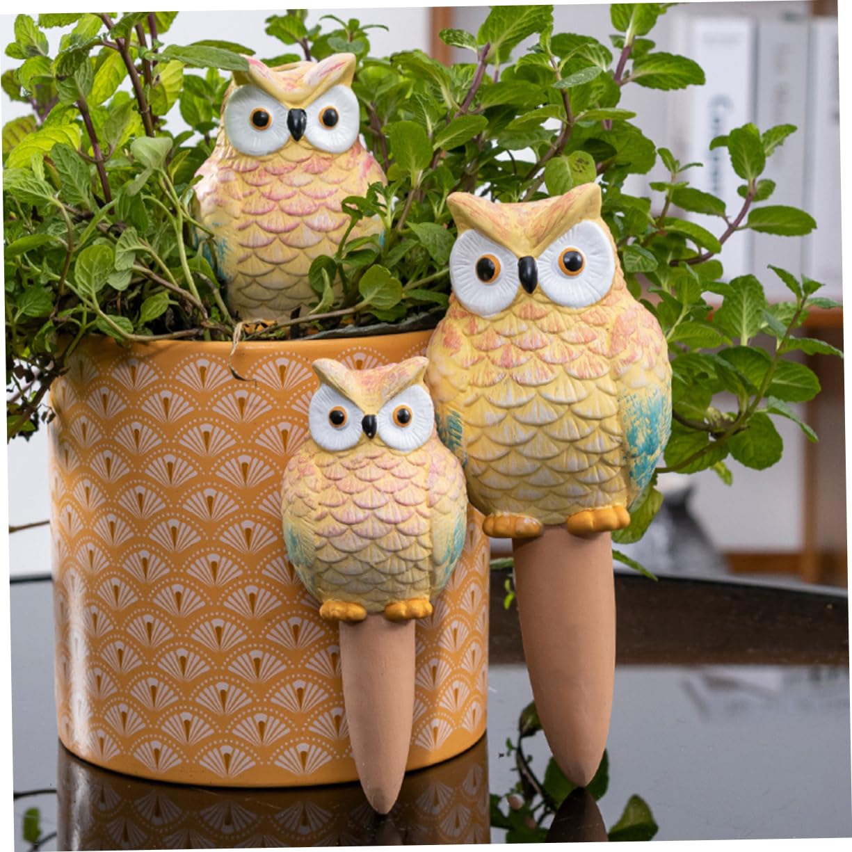 Dispositif D’arrosage Automatique Hibou 210ml en Céramique 4 Pièces