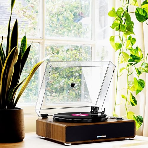 Miniatura 8 de Tocadiscos para vinilo con altavoces integrados, tocadiscos de transmisión por correa de alta fidelidad con cartucho magnético AT-3600L,
