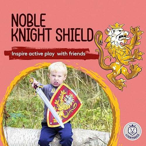 Miniatura 2 de Liontouch - Escudo de espuma Noble Knight para niños, rojomediano - Edad 3-8 15.4 x 11.8 pulgadas Juguete medieval de simulación con tema de león