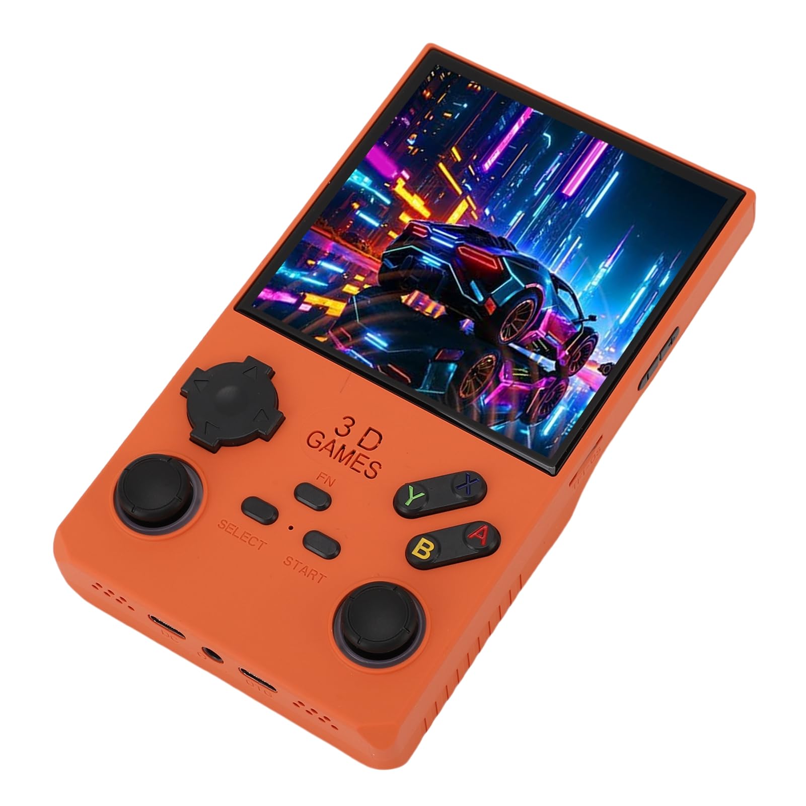 Kavolet Handheld-Spielekonsole, Retro-Gaming-Konsole, 4-Zoll-tragbares System mit 256 GB Speicherkarte, 720 X 720, 4000 MAh [Gaming für unterwegs] (Orange)