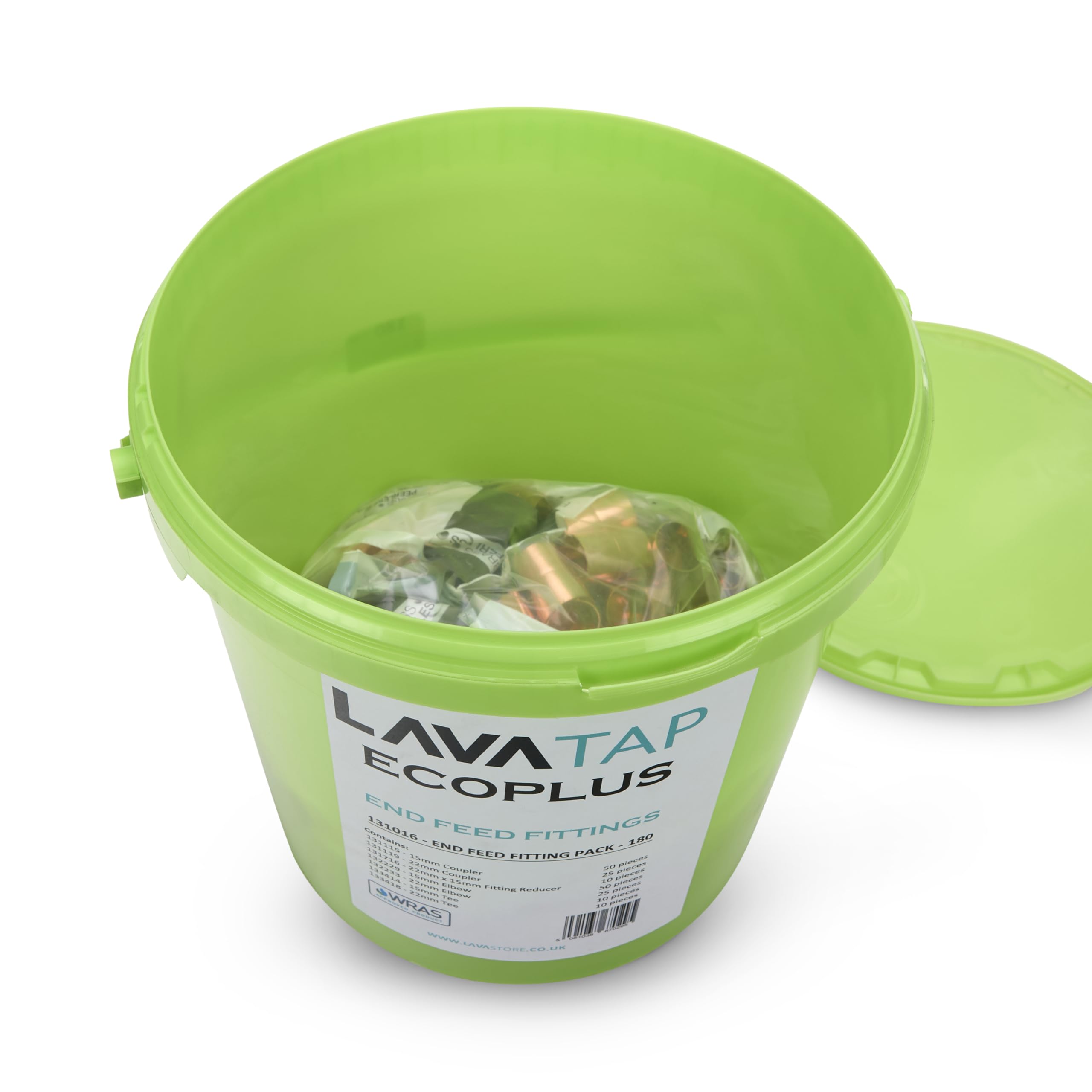 180 piezas de accesorios de tubería de cobre de 15 mm y 22 mm para fontanería, acoplador de alimentación final, codo reductor, cubo de fontaneros