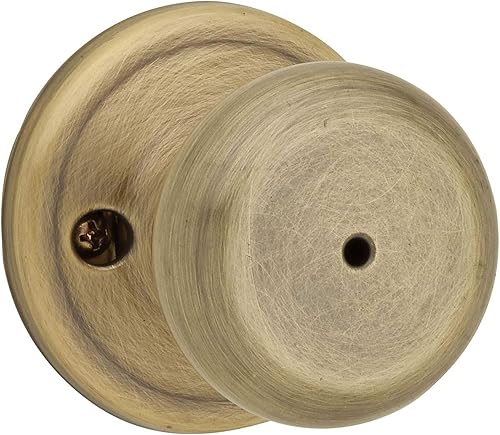 Kwikset 730J 5 CP Juno - Pomo para camabaño, latón antiguo