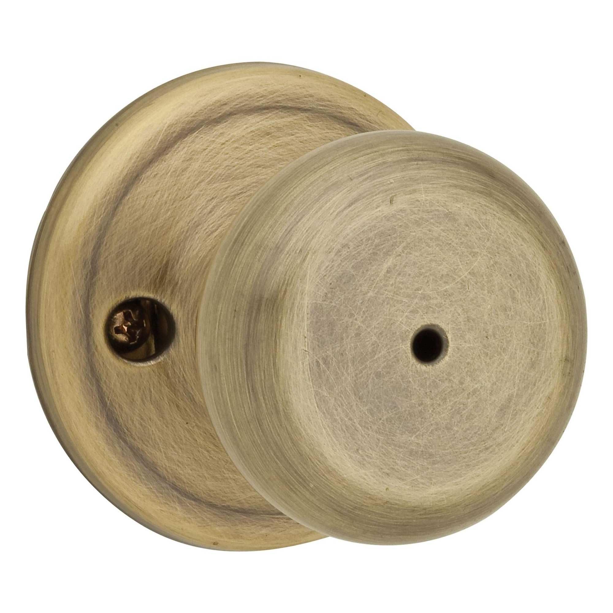 Kwikset Juno Bed/Bath Knob in Satin Nickel