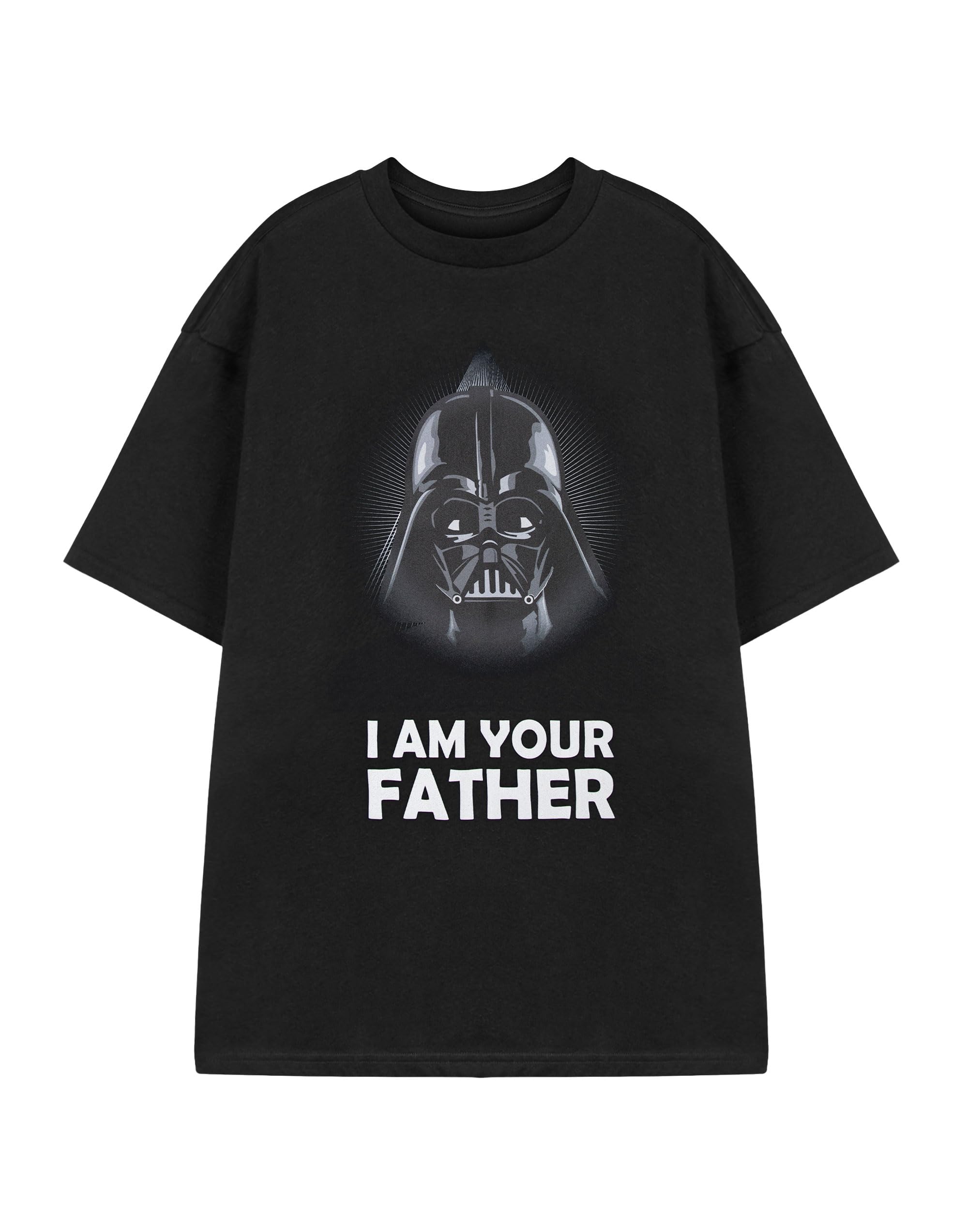 Star Wars Men's Black Darth Vader Graphic Tee | Classic I Am Your Father Quote T-Shirt | Short Sleeve Casual Wear Top | Film Character Merchandise | Movie Apparel For Fans