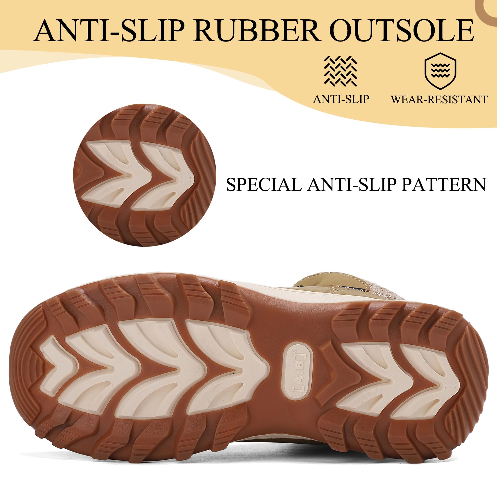 ARRIGO BELLO Scarpe Neve Scarponcini Donna invernali Antiscivolo Comode Caldi Foderati Snow Boots Outdoor Trekking Stivali Taglia 36-41