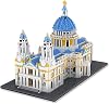 N World Famous Architecture Building Brick St Pauls Cathedral London England Micro Diamond Block Educational Toy 7053Pcs