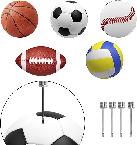 Miniatura 6 de Agujas de bomba de aire para pelotas de inflado, agujas para fútbol, baloncesto, fútbol, voleibol, equipos de rugby, pasadores de repuesto con caja