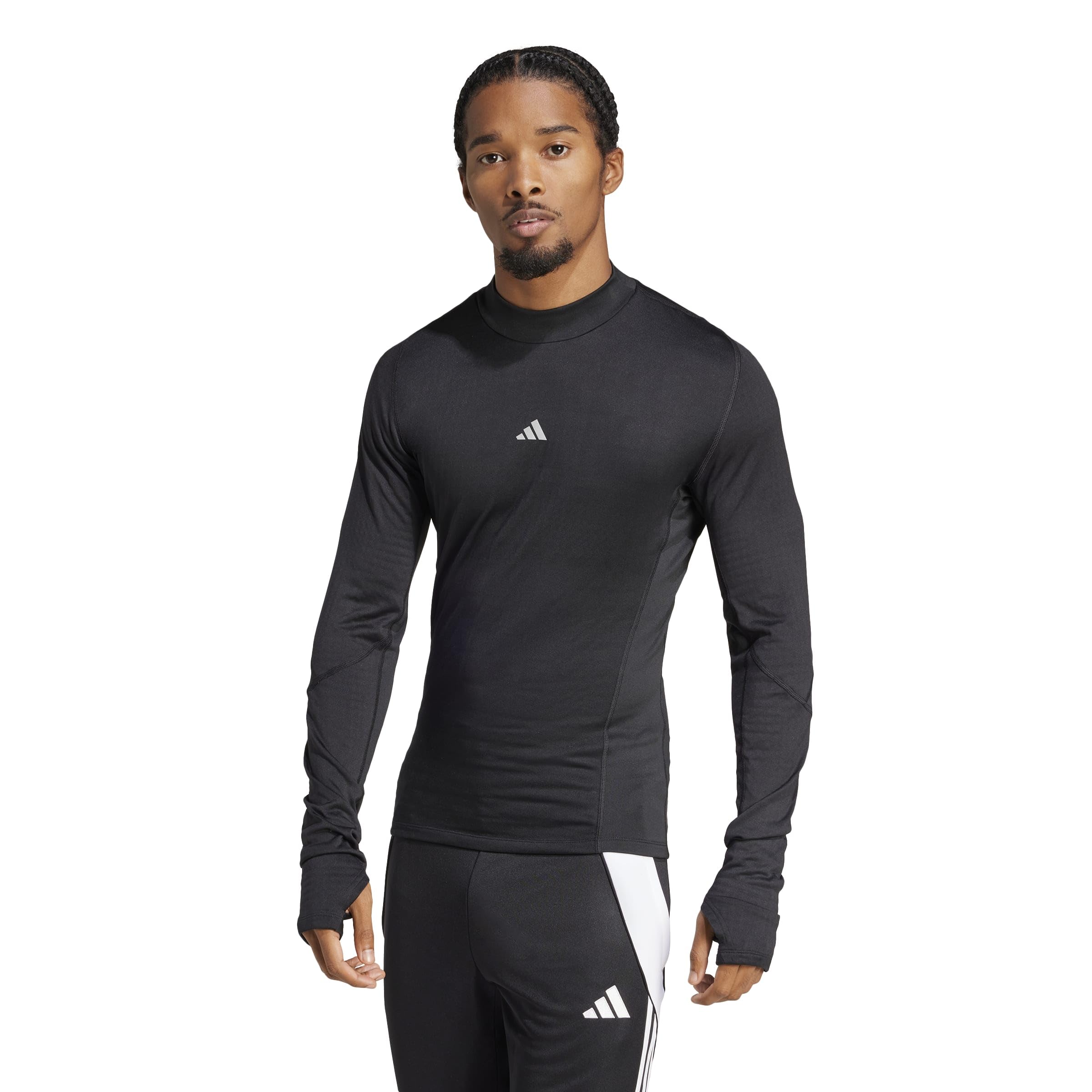 adidas Męski T-shirt Techfit Cold.rdy z długim rękawem (1 opakowanie)