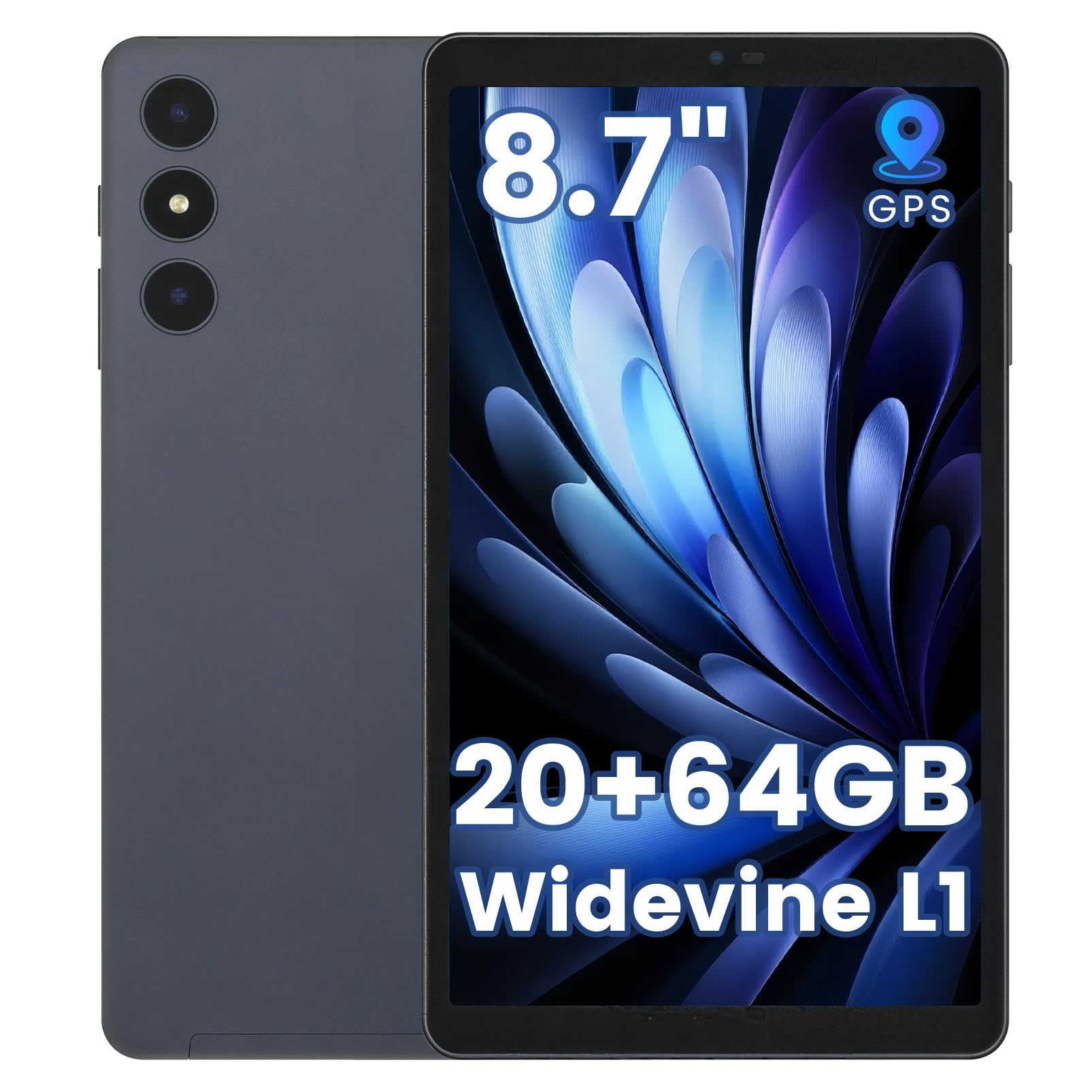 Azeyou F8 Mini Tablet 8,7 Zoll Android-Tablet 20 GB 64 GB GPS GMS 800 x 1340 IPS HD-Display | 20 GB RAM, IPS-HD-Display, Widevine L1, Wi-Fi 6, integriertes GPS