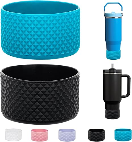 Vista 28 de 2 Piezas Protector de Base de Vaso para Stanley Quencher Adventure 40oz y Stanley IceFlow 20oz 30oz y Compatible con Hydro Flask 12oz 21oz 24oz 3D