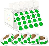 Vista 213 de PARLAIM 6 Rolls 6000PCS 3/4" Round Circle Color-Code Dot Stickers, 6 Color Style Colorful Coding Label Sticker for Home Office Classroom