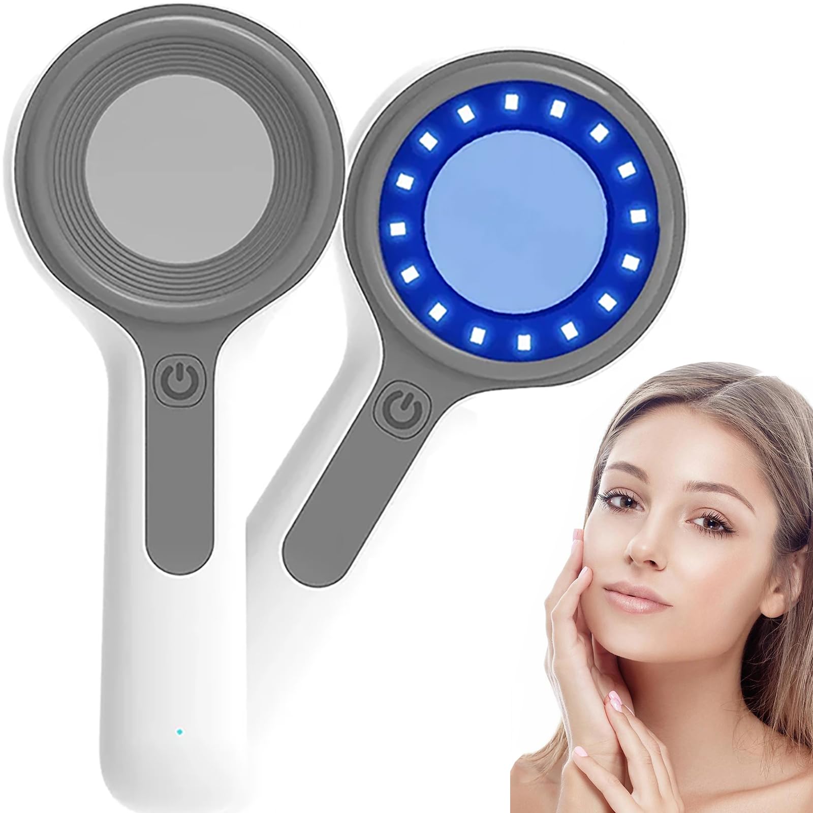 Analyseur de peau à lampe Woods avec grossissement facial à 16 LED