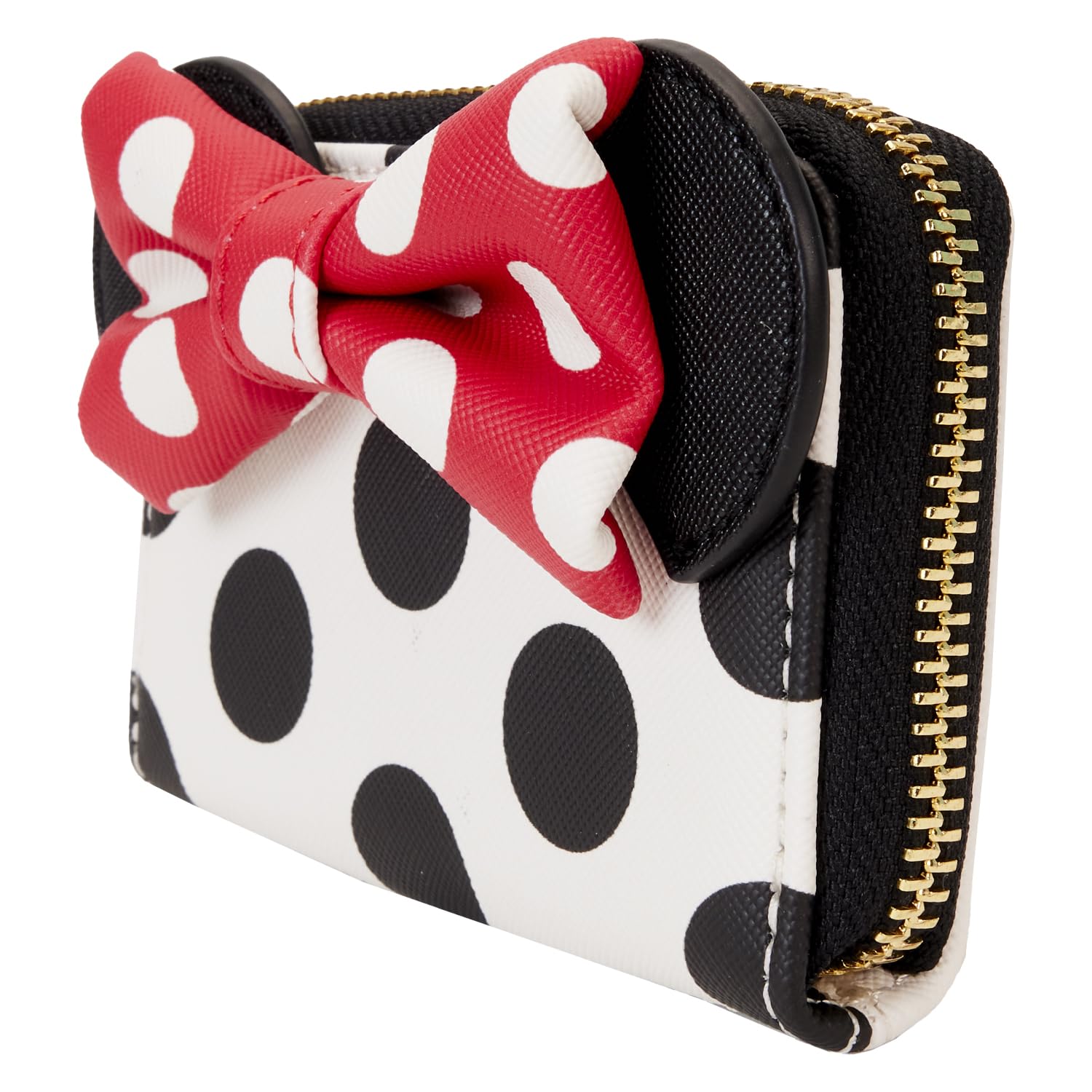 LOUNGEFLY Porta carte di credito rotante modello Minnie Rocks - pois classici