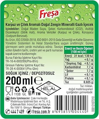 Freşa Watermelon-Strawberry Flavored Mineral Water 24 pack