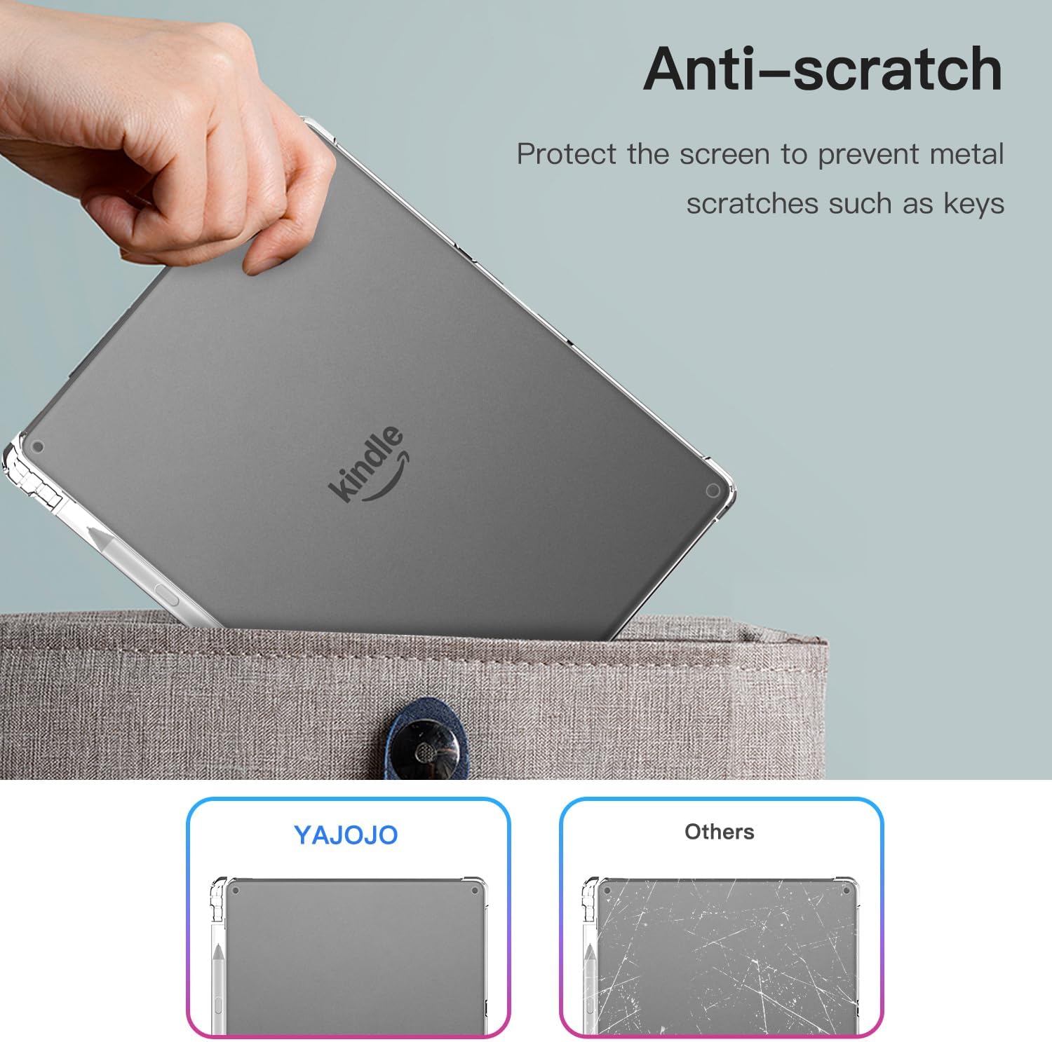 Case Cover for Kindle Scribe 2025 11 inch, Transparent Soft TPU Back Cover for Kindle Scribe 2025 with Pen Slot, Anti-Scratch,Shockproof,Clear