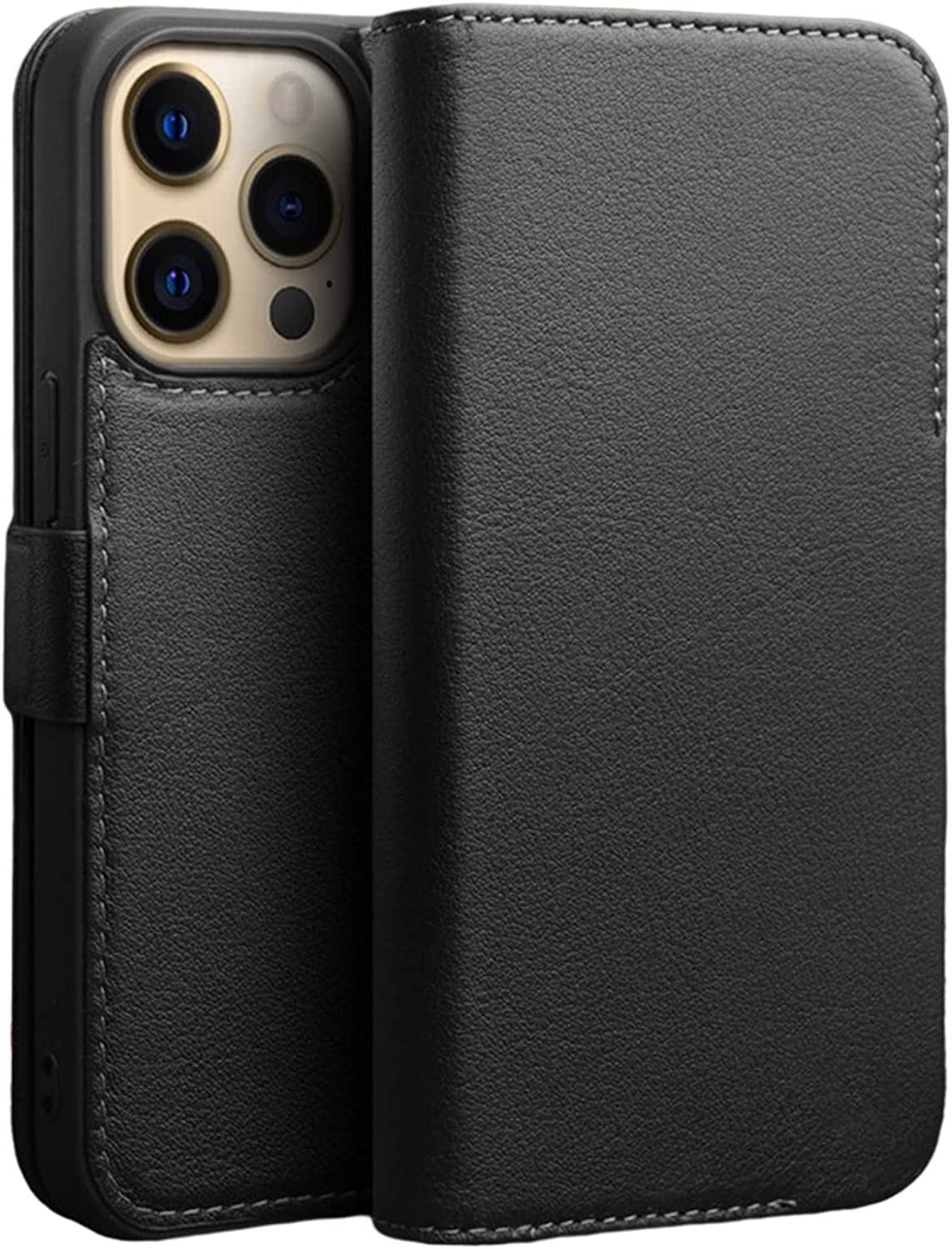 Étui iPhone 13 Pro Max en cuir véritable marron sauvage chic - 8