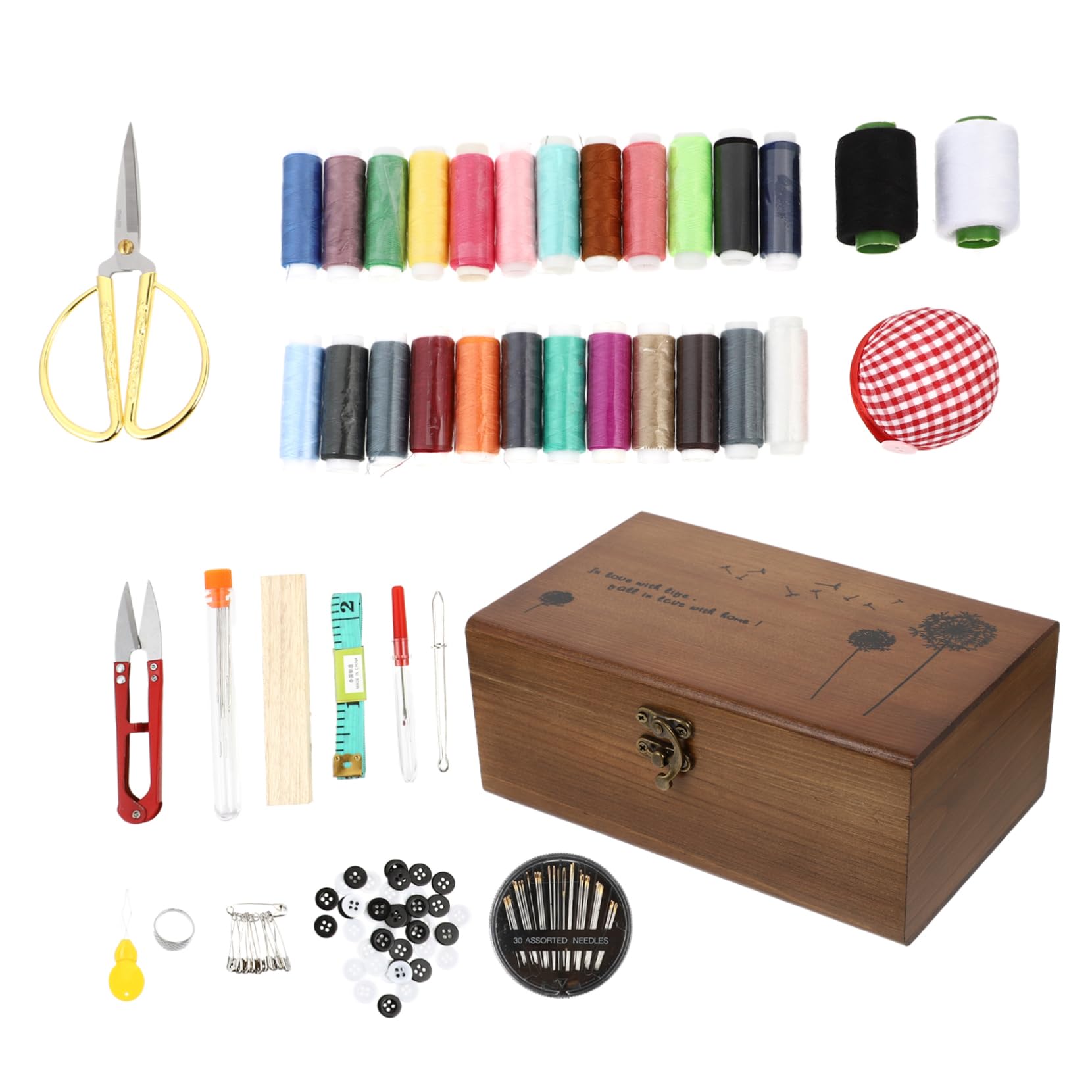 NUOBESTY Strumenti Per Cucire Aghi e Filo Kit Di Aghi Da Cucito Confezione Di Filo Per Ago Pratico Kit Di Accessori Per Cucire Fai Da Te