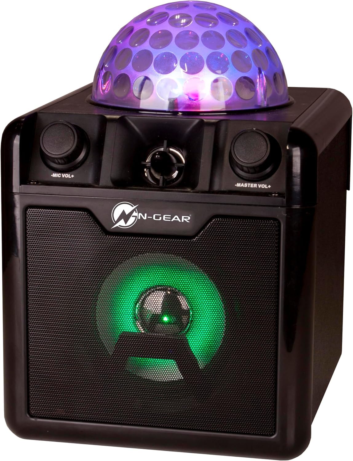 N-Gear DISCO410 Haut-Parleur Bluetooth karaoké et fête avec Boule Disco, Microphone et Fonction Power Bank