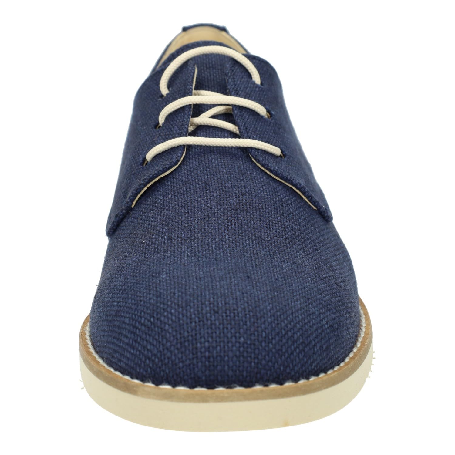YOWAS 20344 Esparteñas de niño para comunion, en Color Azul Marino, Plantilla de Piel y Cordones para Ajustar, Hechas en España NIÑO Zapato COMUNIÓN