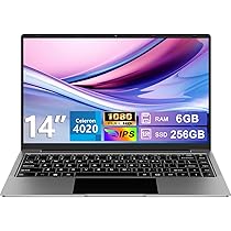 bvate PC Portatile 14 pollici Notebook Win 11 up to 2.8 GHz 256 GB ROM Supporta l’espansione SSD 1TB Celeron N4020 2.4G+5G WiFi 4.2 USB HD-MI Tastiera italiana membrana mouse senza fili-Grigio-FXJ