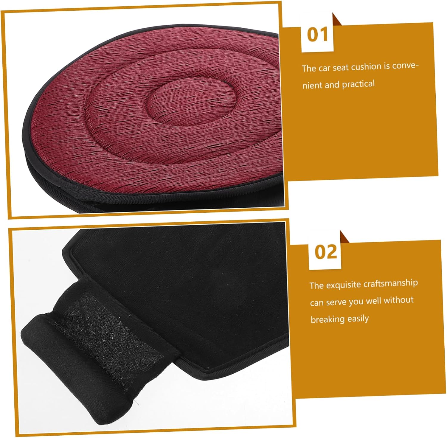 GLEAVI 360degree Swivel Car Seat Cushion for Comfort and Convenience Multi-Functional Rotating Seat Pad for Home Office and Vehicle Use Elegant Design Enhanced Support