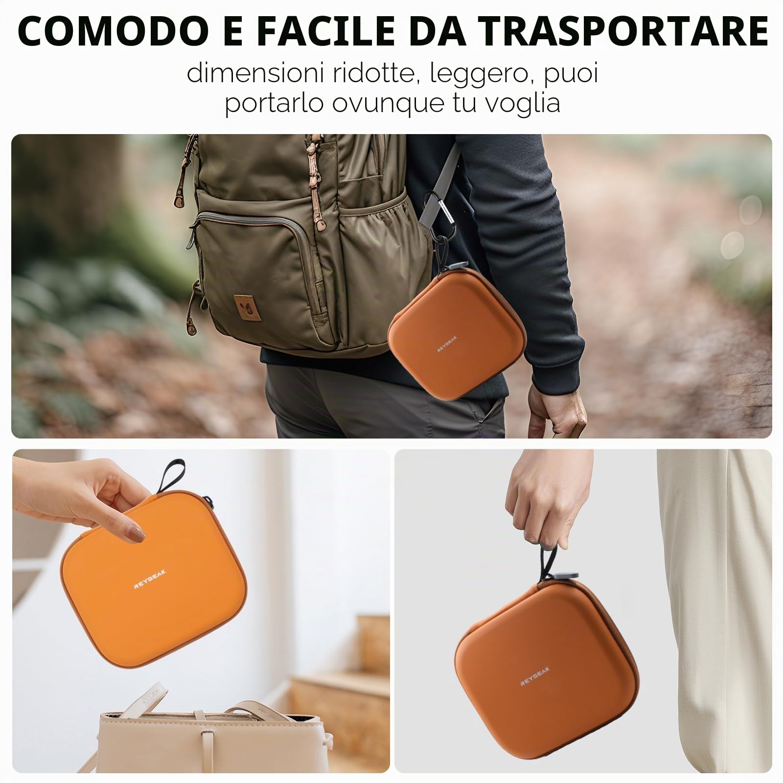 REYGEAK Custodia per il trasporto DJI NEO, custodia portatile in PU per accessori drone DJI NEO, custodia rigida impermeabile combinata con cavo dati/elica/protezione drone.
